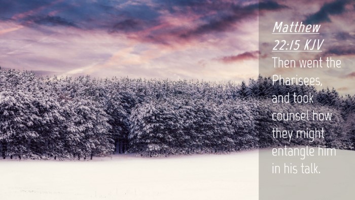 Picture 04 - Matthew 22:15 KJV Desktop Wallpaper - Then went the Pharisees, and took counsel how - Desktop Bible Verse Wallpaper