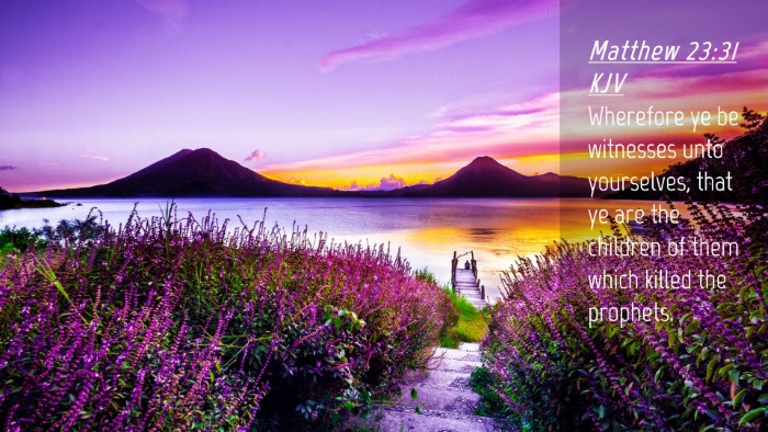 Picture 04 - Matthew 23:31 KJV Desktop Wallpaper - Wherefore ye be witnesses unto yourselves, that - Desktop Bible Verse Wallpaper