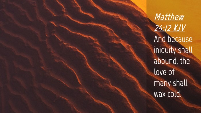 Picture 04 - Matthew 24:12 KJV Desktop Wallpaper - And because iniquity shall abound, the love of - Desktop Bible Verse Wallpaper