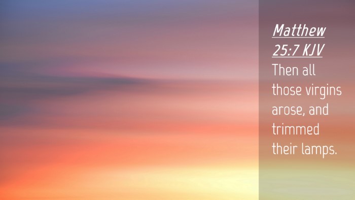 Picture 04 - Matthew 25:7 KJV Desktop Wallpaper - Then all those virgins arose, and trimmed their - Desktop Bible Verse Wallpaper