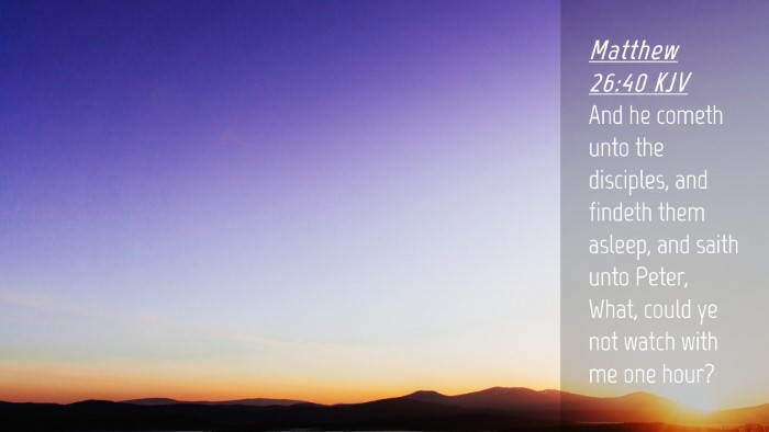 Picture 04 - Matthew 26:40 KJV Desktop Wallpaper - And he cometh unto the disciples, and findeth - Desktop Bible Verse Wallpaper