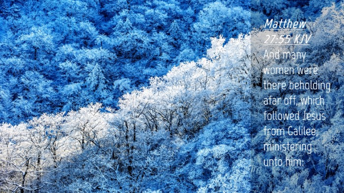 Picture 04 - Matthew 27:55 KJV Desktop Wallpaper - And many women were there beholding afar off, - Desktop Bible Verse Wallpaper