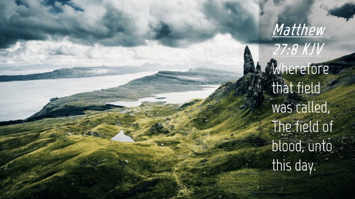 Picture 04 - Matthew 27:8 KJV Desktop Wallpaper - Wherefore that field was called, The field of - Desktop Bible Verse Wallpaper