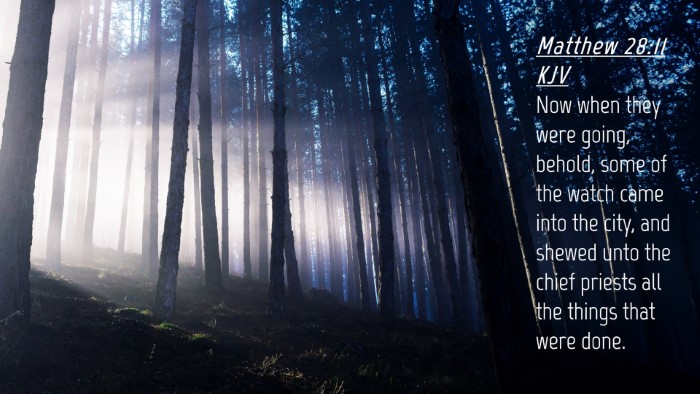 Picture 04 - Matthew 28:11 KJV Desktop Wallpaper - Now when they were going, behold, some of the - Desktop Bible Verse Wallpaper