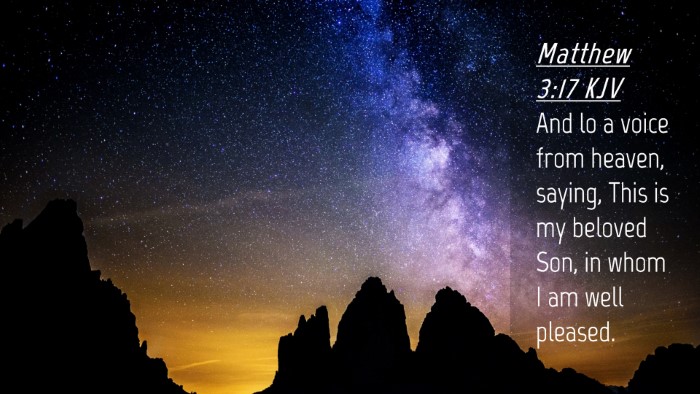 Picture 04 - Matthew 3:17 KJV Desktop Wallpaper - And lo a voice from heaven, saying, This is my - Desktop Bible Verse Wallpaper