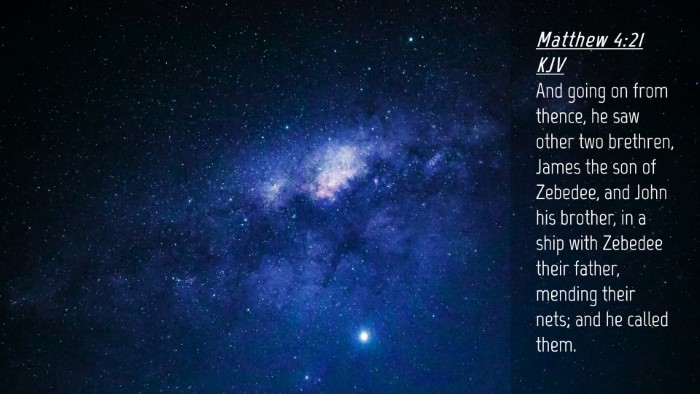 Picture 04 - Matthew 4:21 KJV Desktop Wallpaper - And going on from thence, he saw other two - Desktop Bible Verse Wallpaper