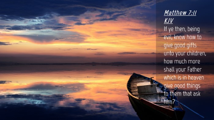 Picture 04 - Matthew 7:11 KJV Desktop Wallpaper - If ye then, being evil, know how to give good - Desktop Bible Verse Wallpaper