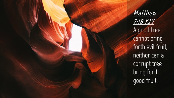 Picture 04 - Matthew 7:18 KJV Desktop Wallpaper - A good tree cannot bring forth evil fruit, - Desktop Bible Verse Wallpaper