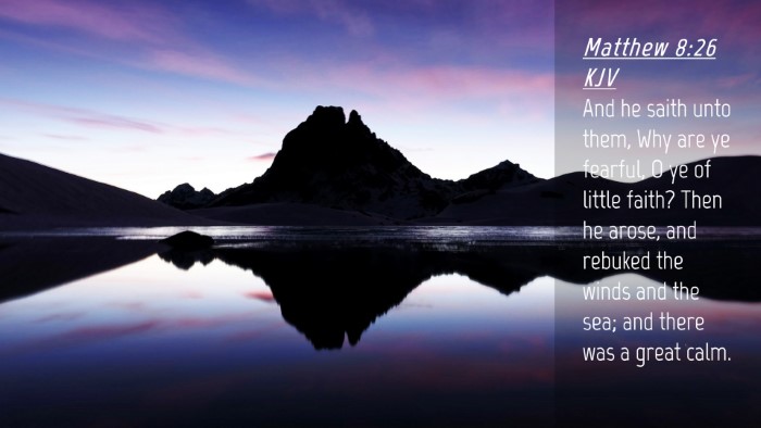 Picture 04 - Matthew 8:26 KJV Desktop Wallpaper - And he saith unto them, Why are ye fearful, O ye - Desktop Bible Verse Wallpaper