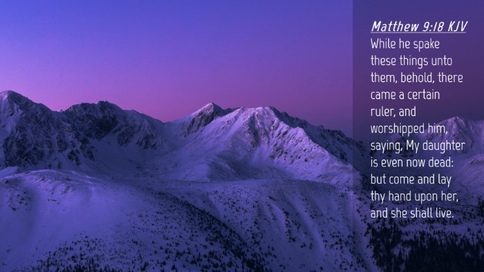 Picture 04 - Matthew 9:18 KJV Desktop Wallpaper - While he spake these things unto them, behold, - Desktop Bible Verse Wallpaper