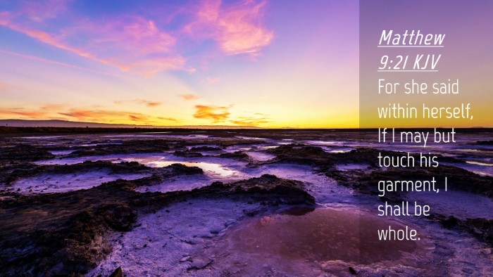 Picture 04 - Matthew 9:21 KJV Desktop Wallpaper - For she said within herself, If I may but touch - Desktop Bible Verse Wallpaper