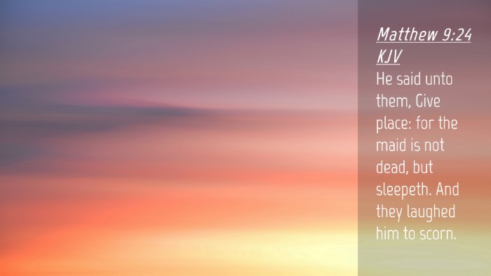 Picture 04 - Matthew 9:24 KJV Desktop Wallpaper - He said unto them, Give place: for the maid is - Desktop Bible Verse Wallpaper