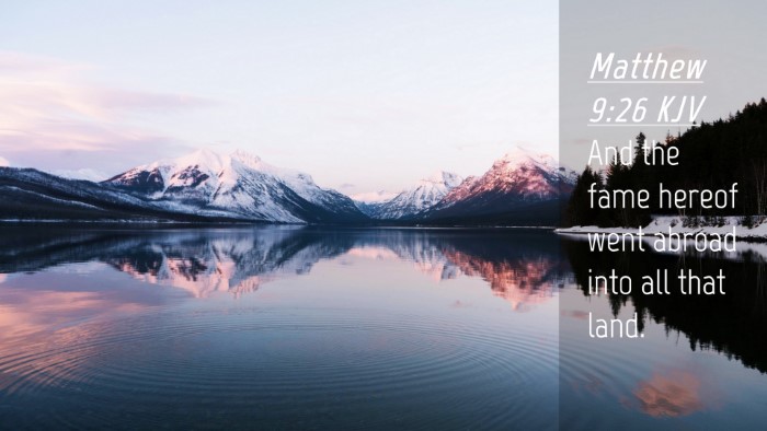 Picture 04 - Matthew 9:26 KJV Desktop Wallpaper - And the fame hereof went abroad into all that - Desktop Bible Verse Wallpaper