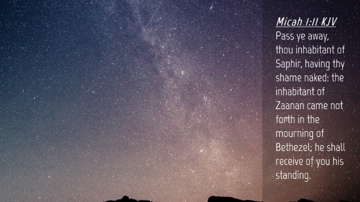 Picture 04 - Micah 1:11 KJV Desktop Wallpaper - Pass ye away, thou inhabitant of Saphir, having - Desktop Bible Verse Wallpaper