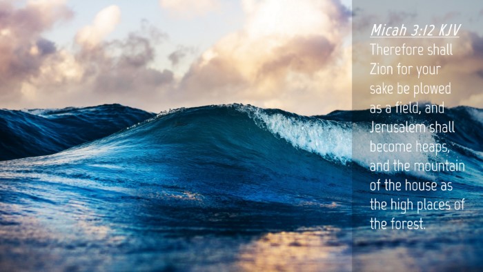 Picture 04 - Micah 3:12 KJV Desktop Wallpaper - Therefore shall Zion for your sake be plowed as a - Desktop Bible Verse Wallpaper