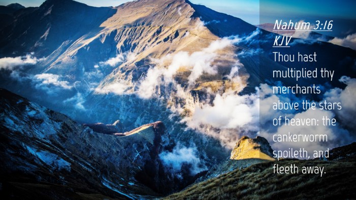 Picture 04 - Nahum 3:16 KJV Desktop Wallpaper - Thou hast multiplied thy merchants above the - Desktop Bible Verse Wallpaper