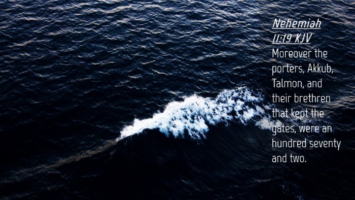 Picture 04 - Nehemiah 11:19 KJV Desktop Wallpaper - Moreover the porters, Akkub, Talmon, and their - Desktop Bible Verse Wallpaper