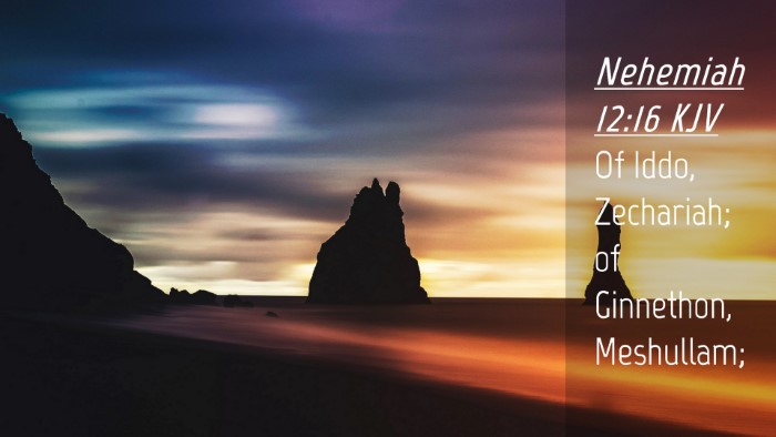 Picture 04 - Nehemiah 12:16 KJV Desktop Wallpaper - Of Iddo, Zechariah; of Ginnethon, - Desktop Bible Verse Wallpaper