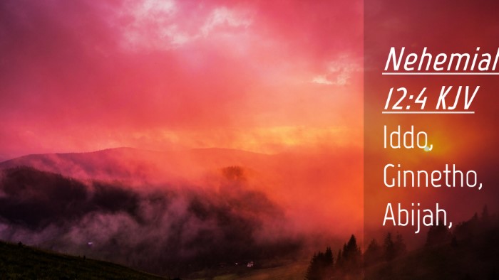 Picture 04 - Nehemiah 12:4 KJV Desktop Wallpaper - Iddo, Ginnetho, - Desktop Bible Verse Wallpaper