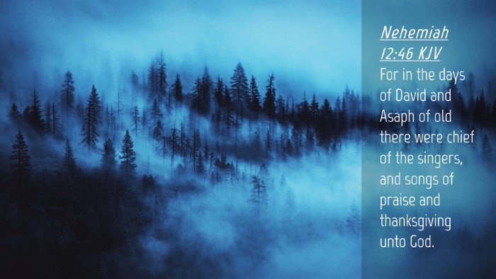Picture 04 - Nehemiah 12:46 KJV Desktop Wallpaper - For in the days of David and Asaph of old there - Desktop Bible Verse Wallpaper