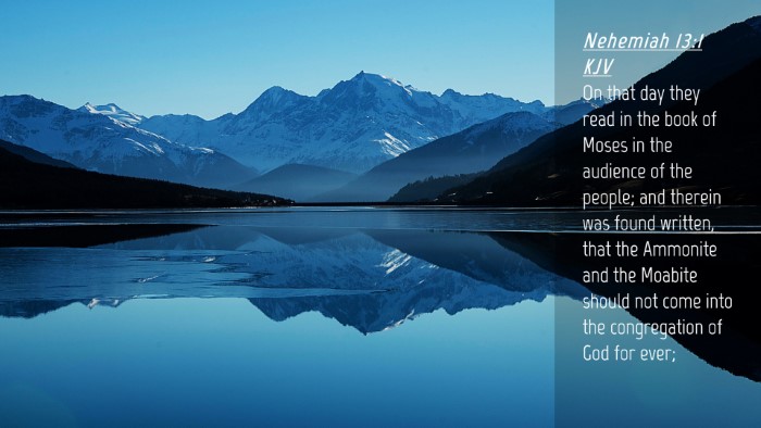 Picture 04 - Nehemiah 13:1 KJV Desktop Wallpaper - On that day they read in the book of Moses in the - Desktop Bible Verse Wallpaper