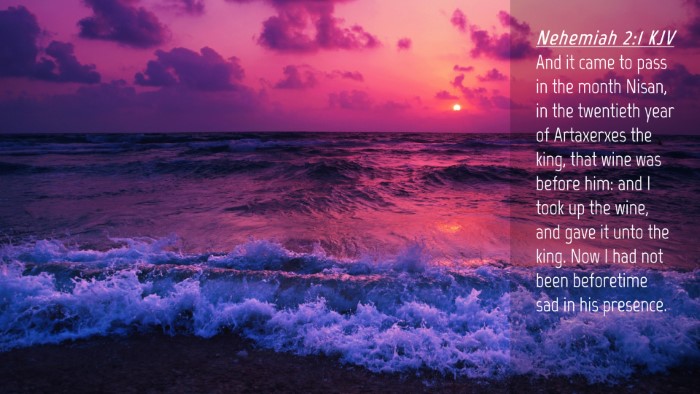 Picture 04 - Nehemiah 2:1 KJV Desktop Wallpaper - And it came to pass in the month Nisan, in the - Desktop Bible Verse Wallpaper