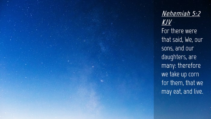 Picture 04 - Nehemiah 5:2 KJV Desktop Wallpaper - For there were that said, We, our sons, and our - Desktop Bible Verse Wallpaper