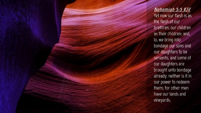 Picture 04 - Nehemiah 5:5 KJV Desktop Wallpaper - Yet now our flesh is as the flesh of our - Desktop Bible Verse Wallpaper