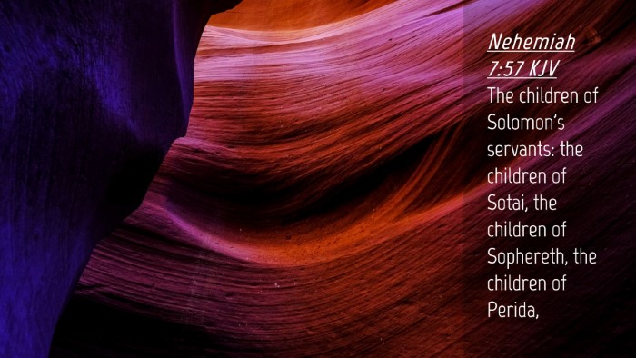Picture 04 - Nehemiah 7:57 KJV Desktop Wallpaper - The children of Solomon's servants: the children - Desktop Bible Verse Wallpaper