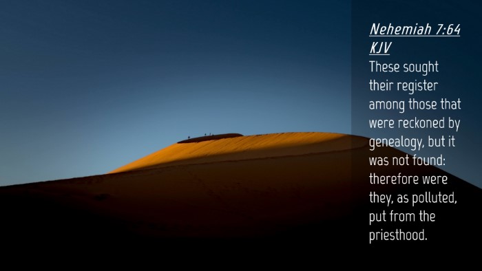 Picture 04 - Nehemiah 7:64 KJV Desktop Wallpaper - These sought their register among those that were - Desktop Bible Verse Wallpaper