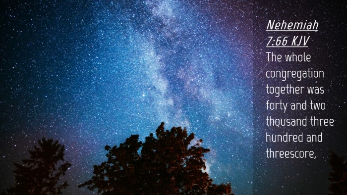 Picture 04 - Nehemiah 7:66 KJV Desktop Wallpaper - The whole congregation together was forty and two - Desktop Bible Verse Wallpaper