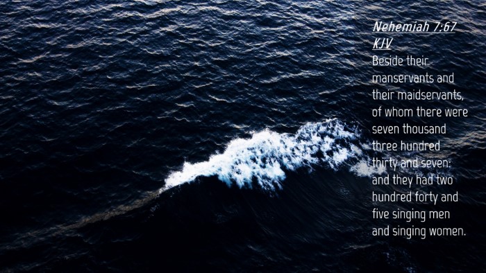 Picture 04 - Nehemiah 7:67 KJV Desktop Wallpaper - Beside their manservants and their maidservants, - Desktop Bible Verse Wallpaper