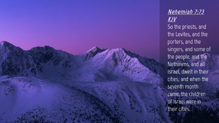 Picture 04 - Nehemiah 7:73 KJV Desktop Wallpaper - So the priests, and the Levites, and the porters, - Desktop Bible Verse Wallpaper
