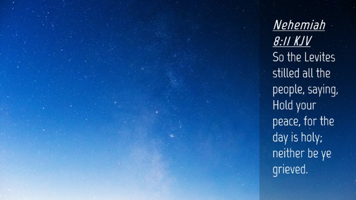 Picture 04 - Nehemiah 8:11 KJV Desktop Wallpaper - So the Levites stilled all the people, saying, - Desktop Bible Verse Wallpaper