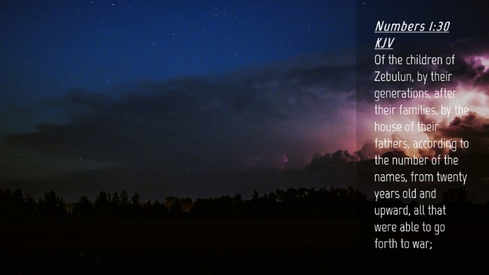 Picture 04 - Numbers 1:30 KJV Desktop Wallpaper - Of the children of Zebulun, by their generations, - Desktop Bible Verse Wallpaper