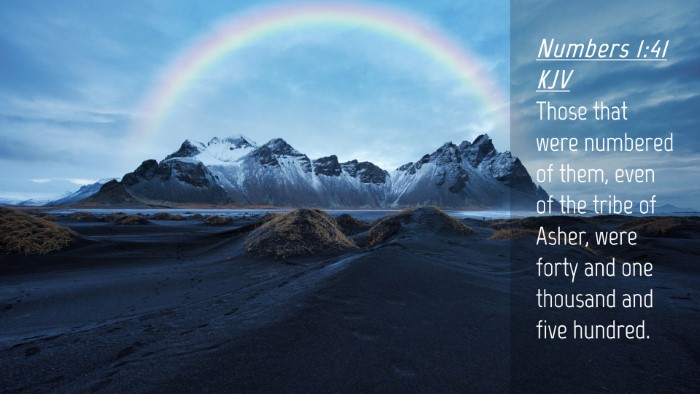 Picture 04 - Numbers 1:41 KJV Desktop Wallpaper - Those that were numbered of them, even of the - Desktop Bible Verse Wallpaper