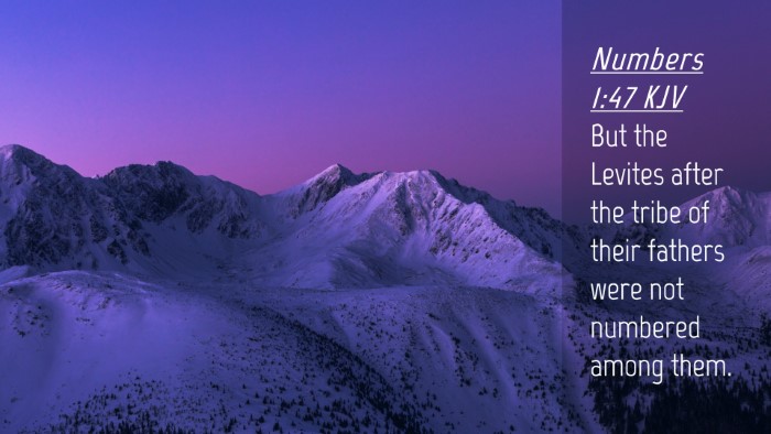 Picture 04 - Numbers 1:47 KJV Desktop Wallpaper - But the Levites after the tribe of their fathers - Desktop Bible Verse Wallpaper