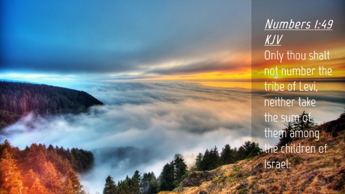 Picture 04 - Numbers 1:49 KJV Desktop Wallpaper - Only thou shalt not number the tribe of Levi, - Desktop Bible Verse Wallpaper