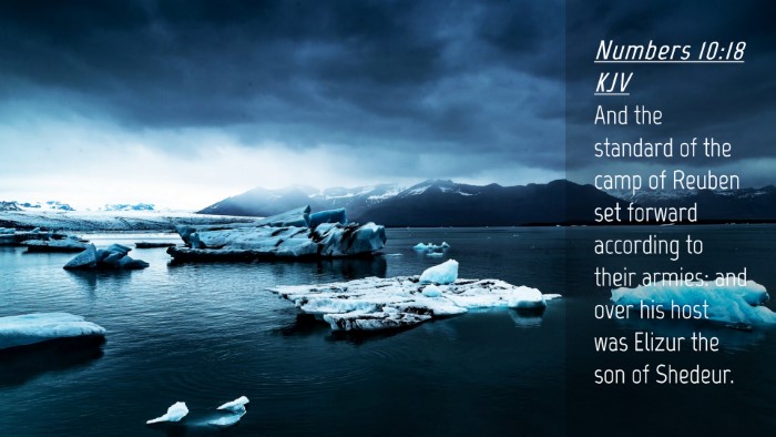 Picture 04 - Numbers 10:18 KJV Desktop Wallpaper - And the standard of the camp of Reuben set - Desktop Bible Verse Wallpaper
