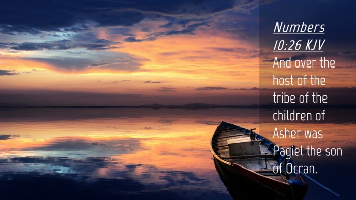 Picture 04 - Numbers 10:26 KJV Desktop Wallpaper - And over the host of the tribe of the children of - Desktop Bible Verse Wallpaper