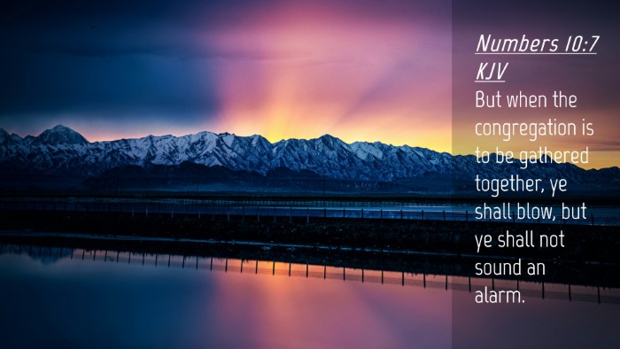 Picture 04 - Numbers 10:7 KJV Desktop Wallpaper - But when the congregation is to be gathered - Desktop Bible Verse Wallpaper
