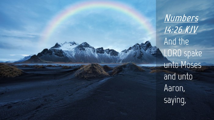 Picture 04 - Numbers 14:26 KJV Desktop Wallpaper - And the LORD spake unto Moses and unto Aaron, - Desktop Bible Verse Wallpaper
