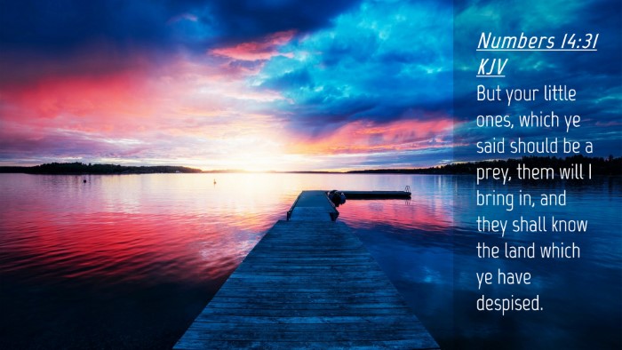 Picture 04 - Numbers 14:31 KJV Desktop Wallpaper - But your little ones, which ye said should be a - Desktop Bible Verse Wallpaper