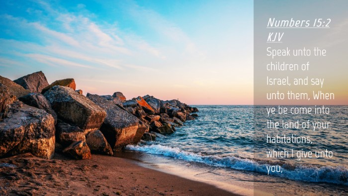Picture 04 - Numbers 15:2 KJV Desktop Wallpaper - Speak unto the children of Israel, and say unto - Desktop Bible Verse Wallpaper