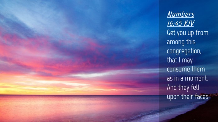 Picture 04 - Numbers 16:45 KJV Desktop Wallpaper - Get you up from among this congregation, that I - Desktop Bible Verse Wallpaper