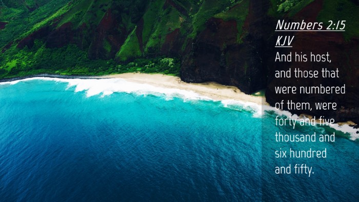 Picture 04 - Numbers 2:15 KJV Desktop Wallpaper - And his host, and those that were numbered of - Desktop Bible Verse Wallpaper