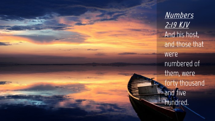 Picture 04 - Numbers 2:19 KJV Desktop Wallpaper - And his host, and those that were numbered of - Desktop Bible Verse Wallpaper