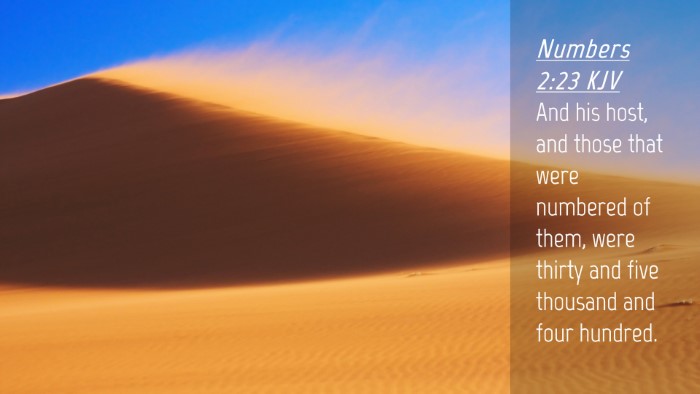 Picture 04 - Numbers 2:23 KJV Desktop Wallpaper - And his host, and those that were numbered of - Desktop Bible Verse Wallpaper