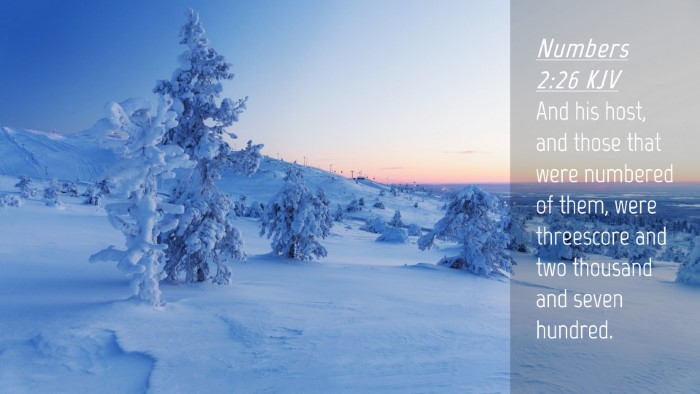 Picture 04 - Numbers 2:26 KJV Desktop Wallpaper - And his host, and those that were numbered of - Desktop Bible Verse Wallpaper
