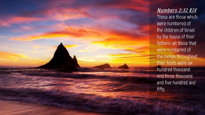 Picture 04 - Numbers 2:32 KJV Desktop Wallpaper - These are those which were numbered of the - Desktop Bible Verse Wallpaper